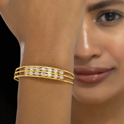 Fioré - Crystal Double Line Bracelet (Adjustable Size & Anti-Tarnish)