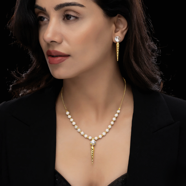 Fioré - Necklace Set With Earrings (Anti-Tarnish) - Image 2