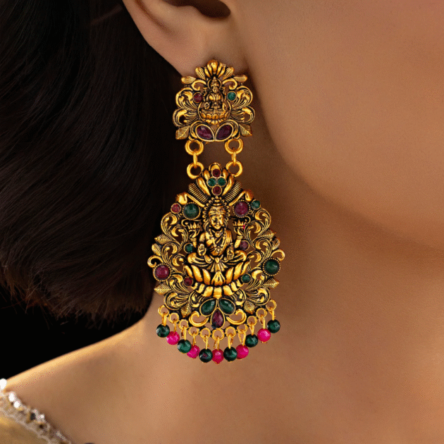 Fioré - Goddess Lakshmi Earrings (Anti-Tarnish)