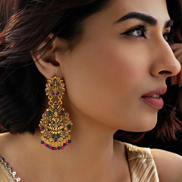 Fioré - Goddess Lakshmi Earrings (Anti-Tarnish) - Image 2