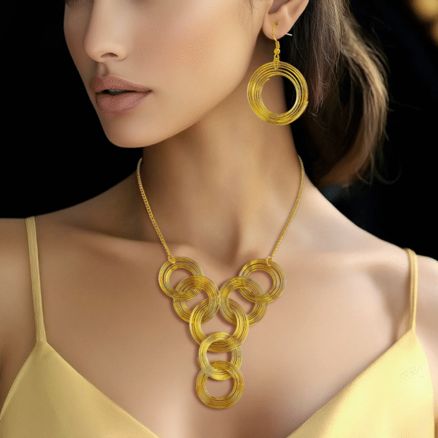 Fioré - Necklace Set With Earrings (Anti-Tarnish)