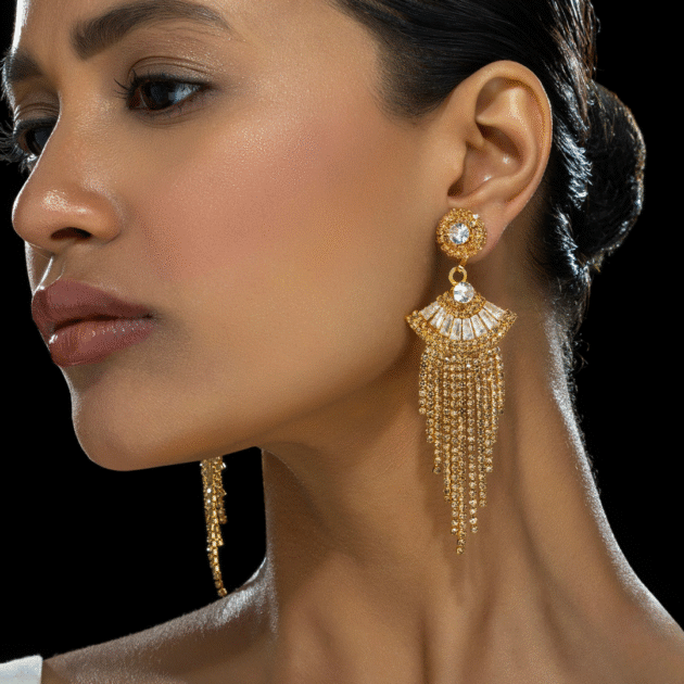 Fioré - Crystal Danglers (Anti-Tarnish) - Image 2