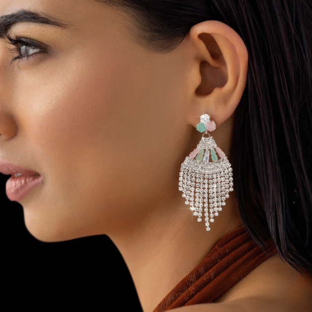 Fioré - Crystal Danglers (Anti-Tarnish) - Image 2