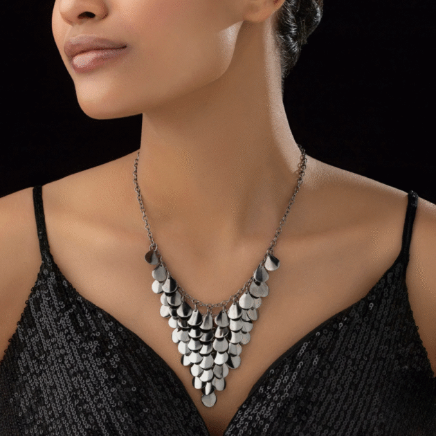 Fioré - Drop Charm Statement Necklace (Anti-Tarnish)