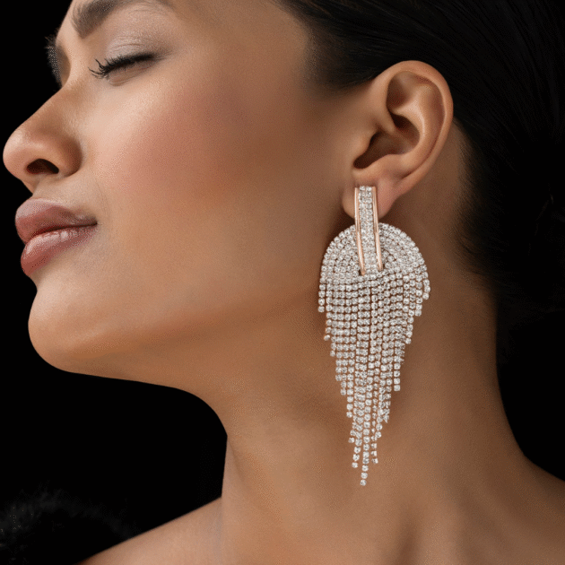 Fioré - Crystal Danglers (Anti-Tarnish) - Image 2