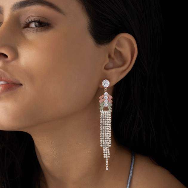 Fioré - Crystal Danglers (Anti-Tarnish) - Image 2
