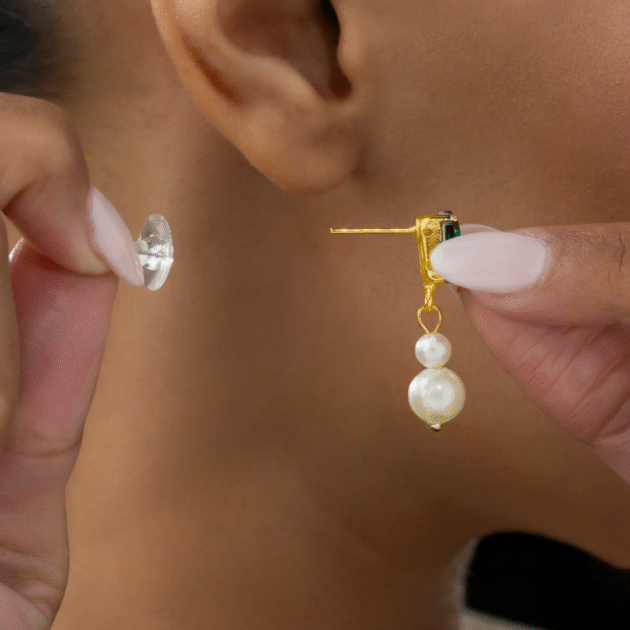 Fioré - Infinity & Pearl Necklace Set With Earrings (Anti-Tarnish) - Image 4