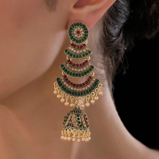 Fioré - Dangler Jhumki with Pearls (Anti-Tarnish)