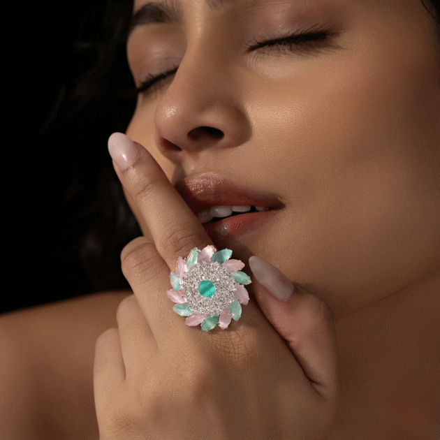 Fioré - Crystal Ring (Adjustable Size & Anti-Tarnish) - Image 2