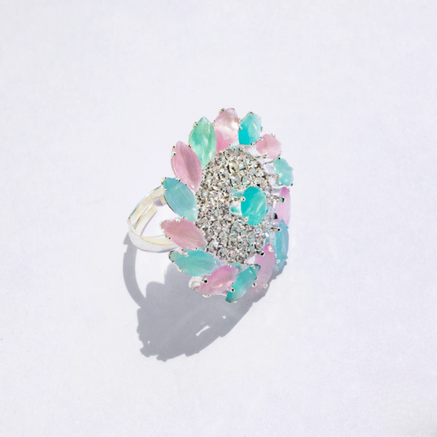 Fioré - Crystal Ring (Adjustable Size & Anti-Tarnish) - Image 4