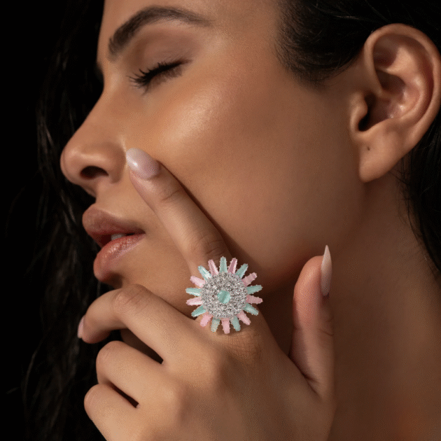 Fioré - Crystal Ring (Adjustable Size & Anti-Tarnish) - Image 2