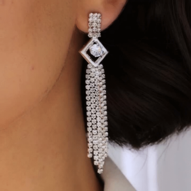 Fioré - Crystal Danglers (Anti-Tarnish) - Image 3