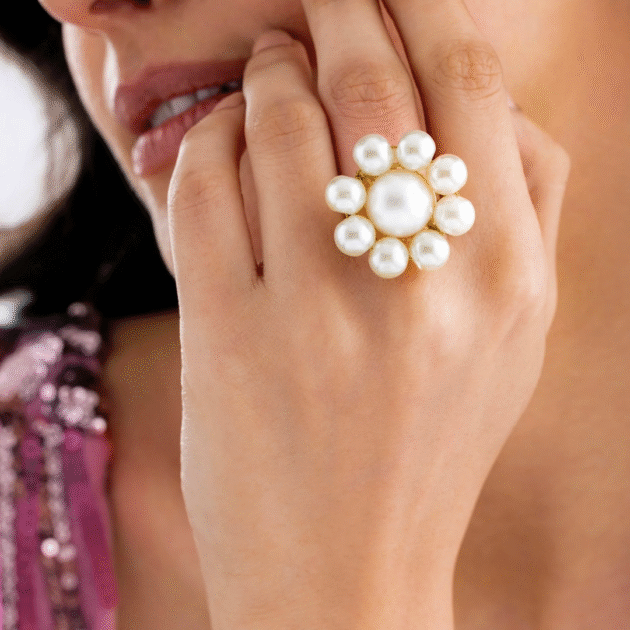 Fioré - Oceanic Pearl Ring (Adjustable Size)