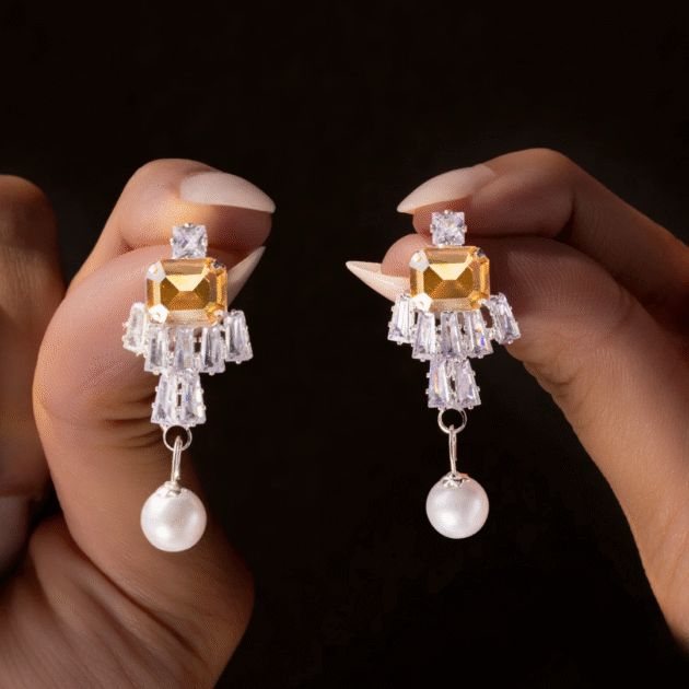 Fioré - Mini Crystal Earrings (Anti-Tarnish) - Image 2