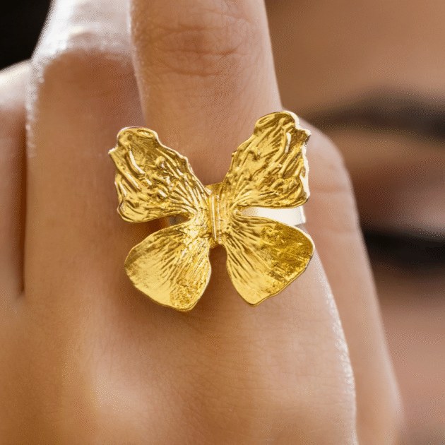 Fioré - Butterfly Ring (Adjustable Size & Anti-Tarnish) - Image 2
