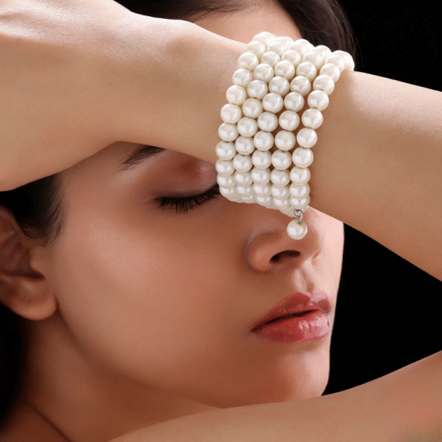 Fioré - Multilayered Spiral Pearl Bracelet (Anti-Tarnish)