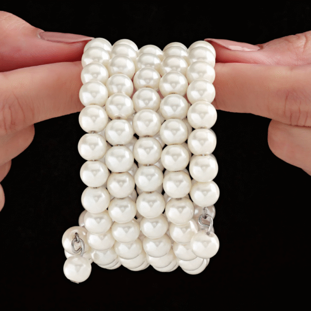Fioré - Multilayered Spiral Pearl Bracelet (Anti-Tarnish) - Image 4