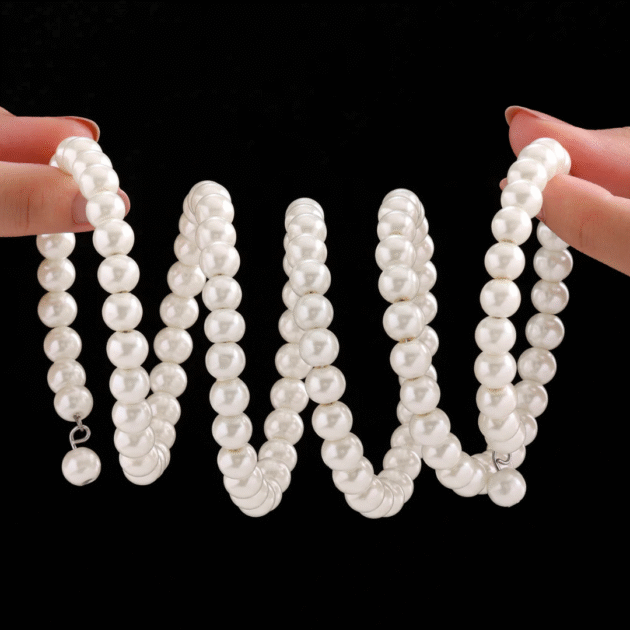 Fioré - Multilayered Spiral Pearl Bracelet (Anti-Tarnish) - Image 3