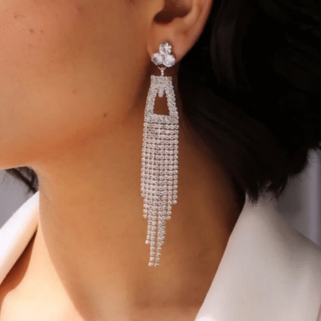 Fioré - Crystals Danglers (Anti-Tarnish) - Image 3
