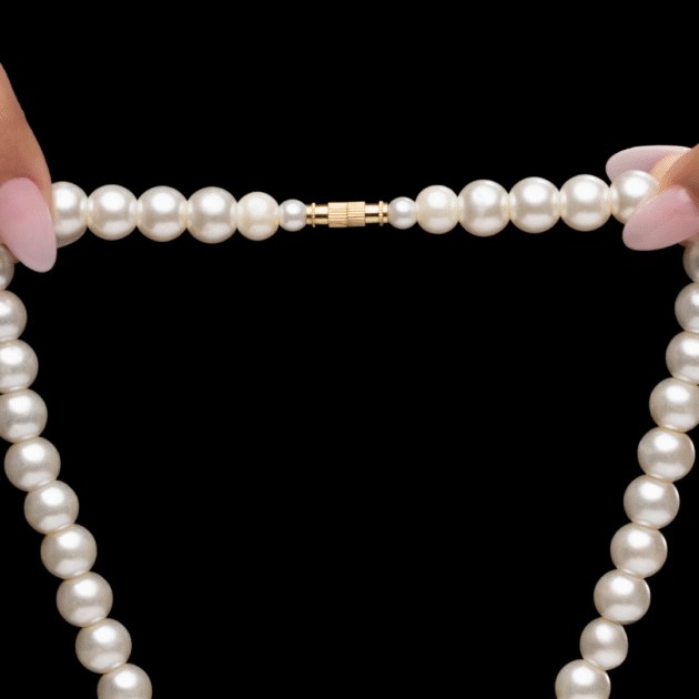 Fioré - Crystal Pearl Necklace Set With Earrings (Anti-Tarnish) - Image 3