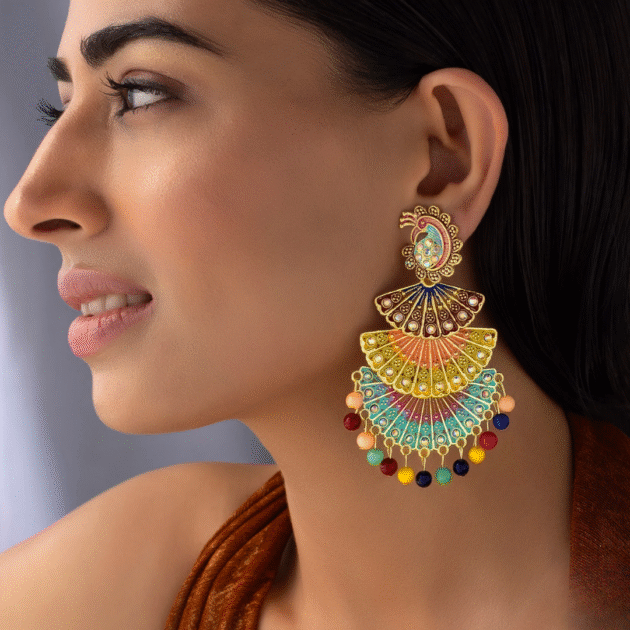 Fioré - Layered Ethnic Danglers (Anti-Tarnish) - Image 2