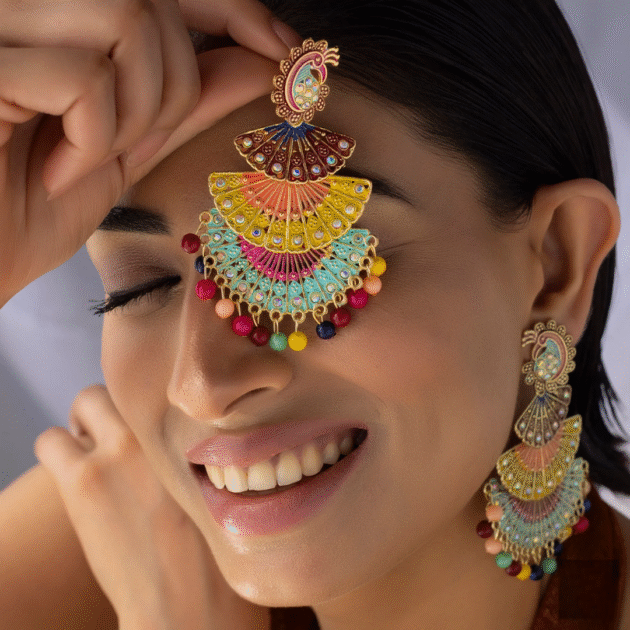 Fioré - Layered Ethnic Danglers (Anti-Tarnish) - Image 5