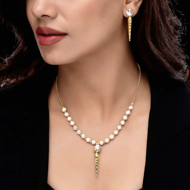 Fioré - Necklace Set With Earrings (Anti-Tarnish)