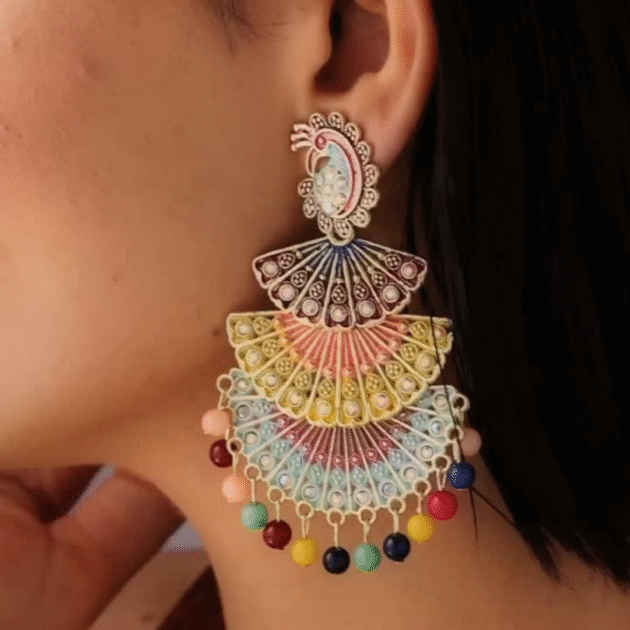Fioré - Layered Ethnic Danglers (Anti-Tarnish) - Image 3